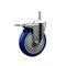 Service Caster 5 Inch Blue Polyurethane Wheel Swivel 58 Inch Threaded Stem Caster Total Lock Brake SCC SCC-TSTTL20S514-PPUB-BLUE-58212 - alternate 1